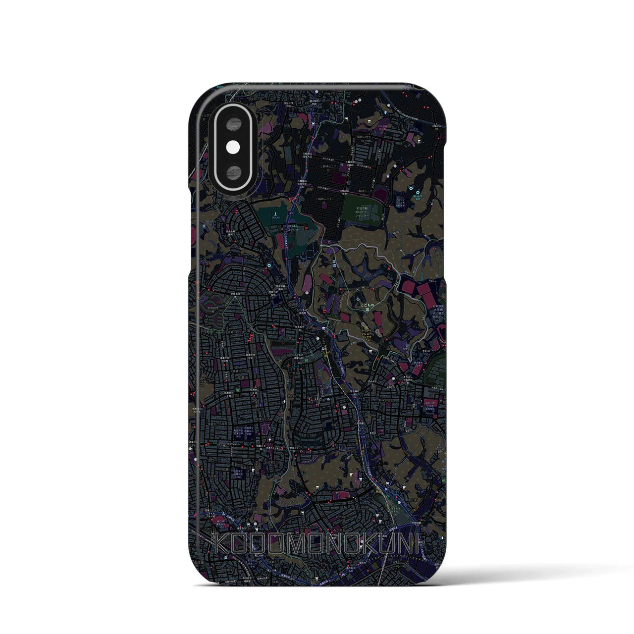 【こどもの国(神奈川県)】地図柄iPhoneケース(バックカバータイプ)