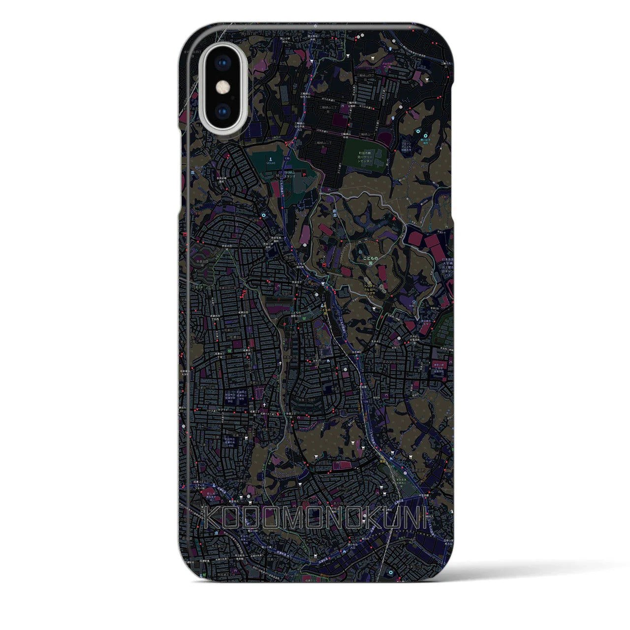 【こどもの国(神奈川県)】地図柄iPhoneケース(バックカバータイプ)