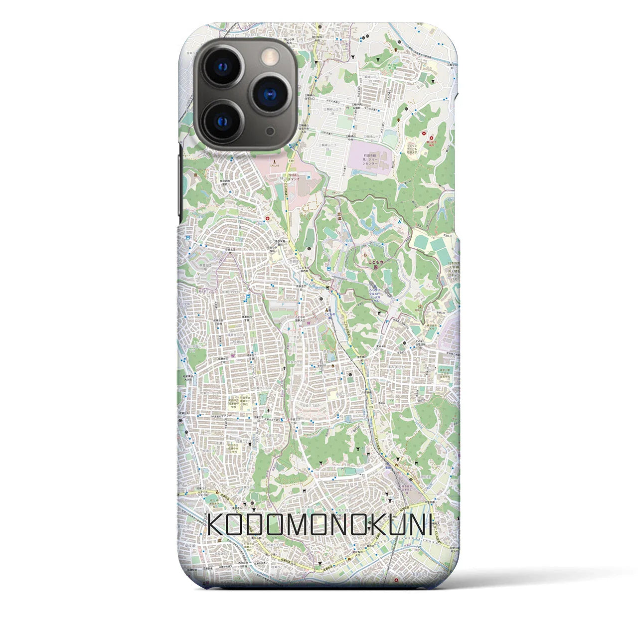 【こどもの国(神奈川県)】地図柄iPhoneケース(バックカバータイプ)