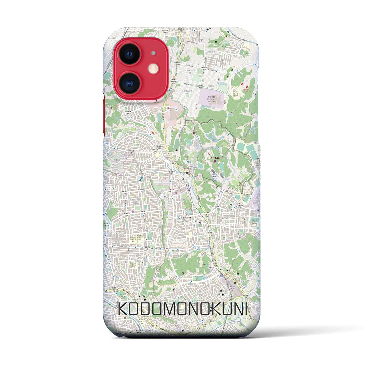 【こどもの国(神奈川県)】地図柄iPhoneケース(バックカバータイプ)