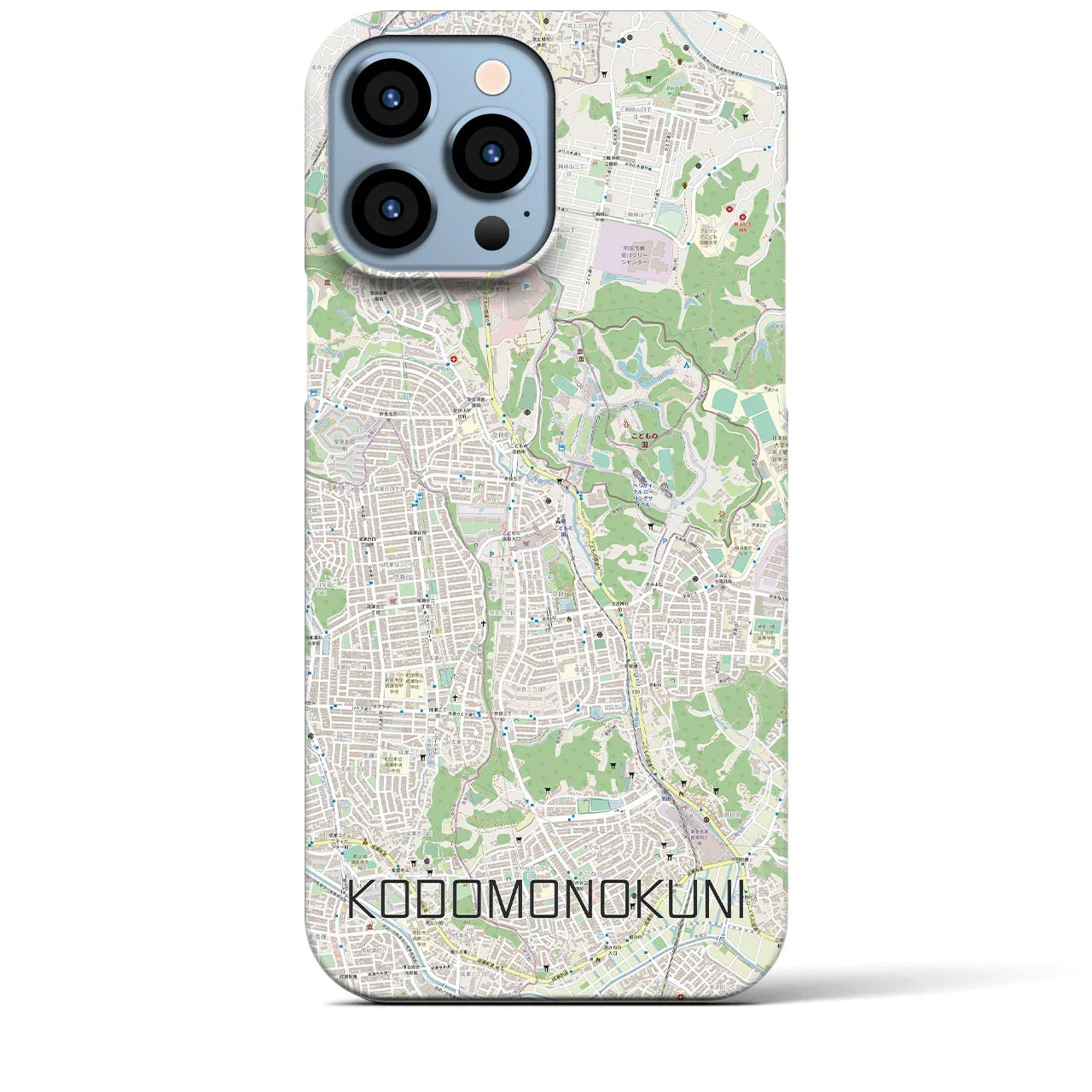【こどもの国(神奈川県)】地図柄iPhoneケース(バックカバータイプ)