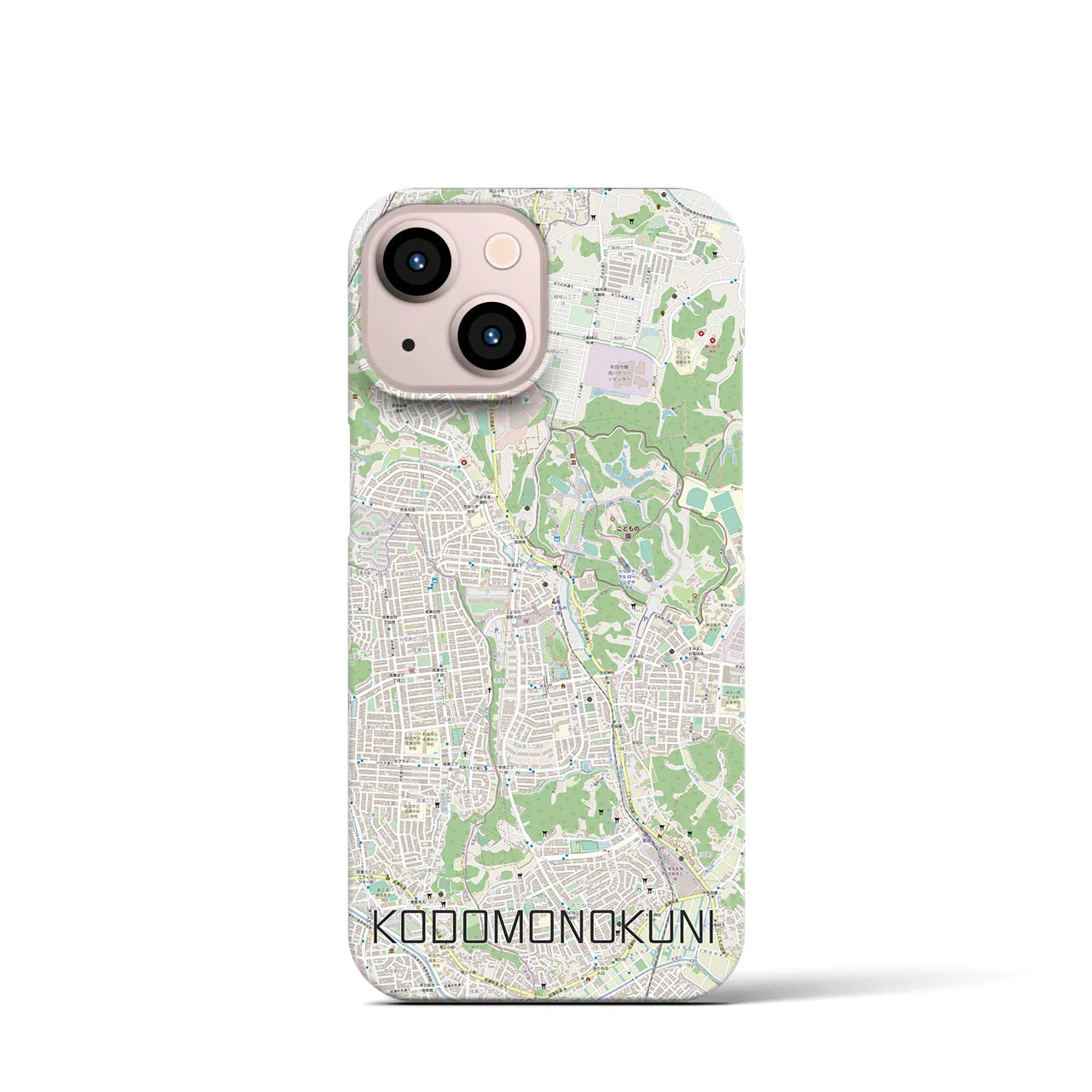 【こどもの国(神奈川県)】地図柄iPhoneケース(バックカバータイプ)