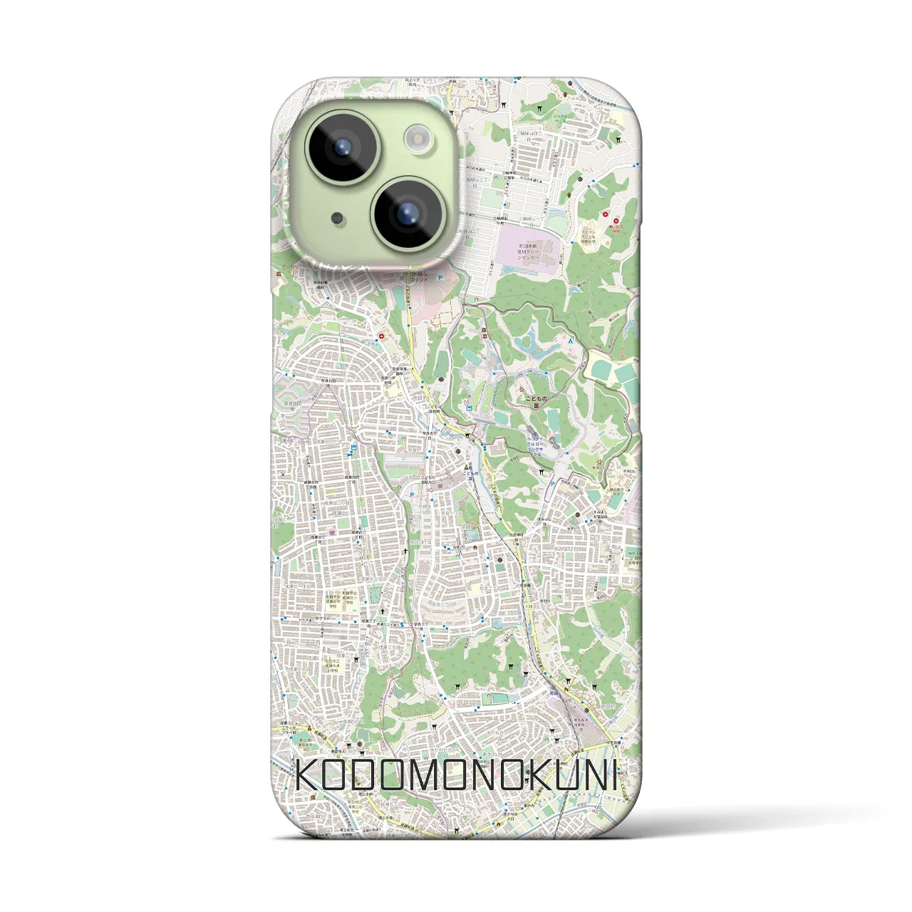 【こどもの国(神奈川県)】地図柄iPhoneケース(バックカバータイプ)