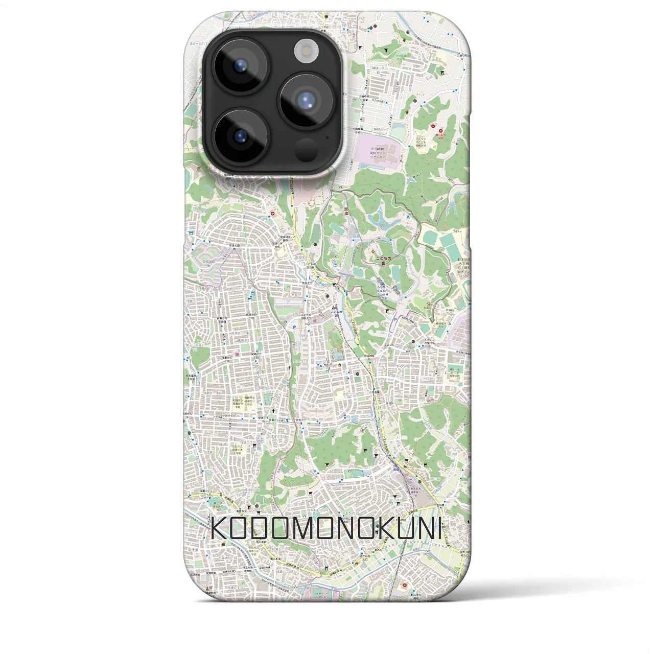 【こどもの国(神奈川県)】地図柄iPhoneケース(バックカバータイプ)