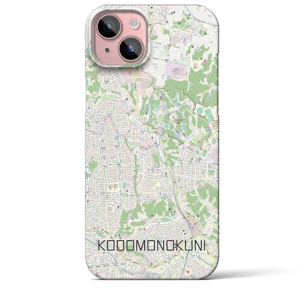 【こどもの国(神奈川県)】地図柄iPhoneケース(バックカバータイプ)