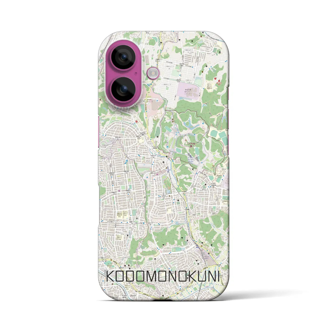 【こどもの国(神奈川県)】地図柄iPhoneケース(バックカバータイプ)