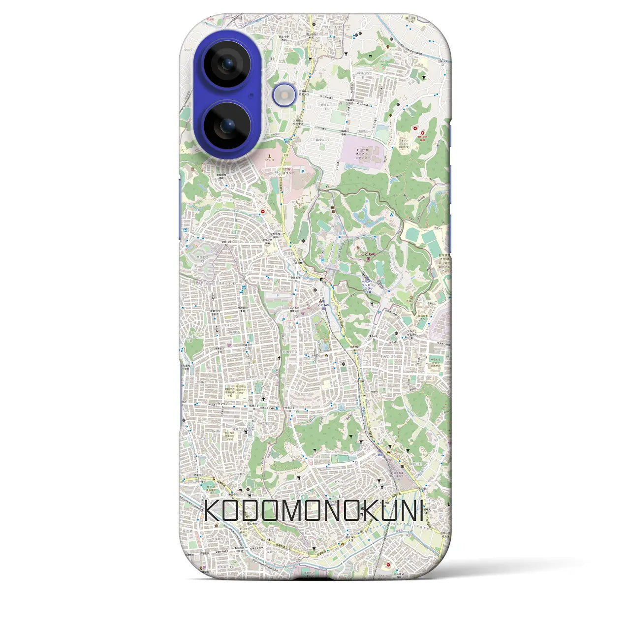 【こどもの国(神奈川県)】地図柄iPhoneケース(バックカバータイプ)ナチュラル・iPhone 16 Pro Max 用