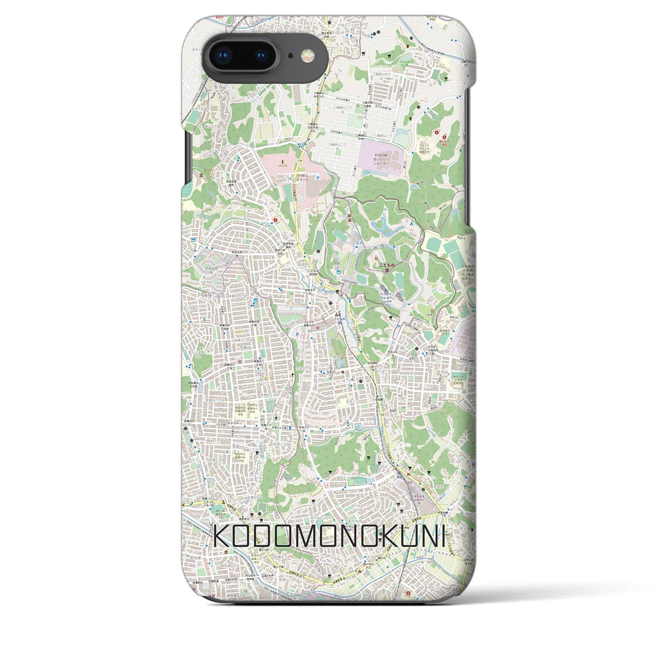 【こどもの国(神奈川県)】地図柄iPhoneケース(バックカバータイプ)