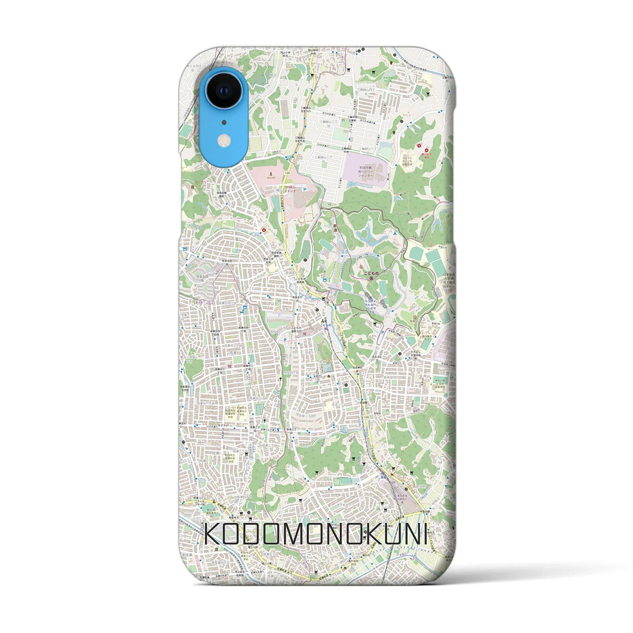 【こどもの国(神奈川県)】地図柄iPhoneケース(バックカバータイプ)