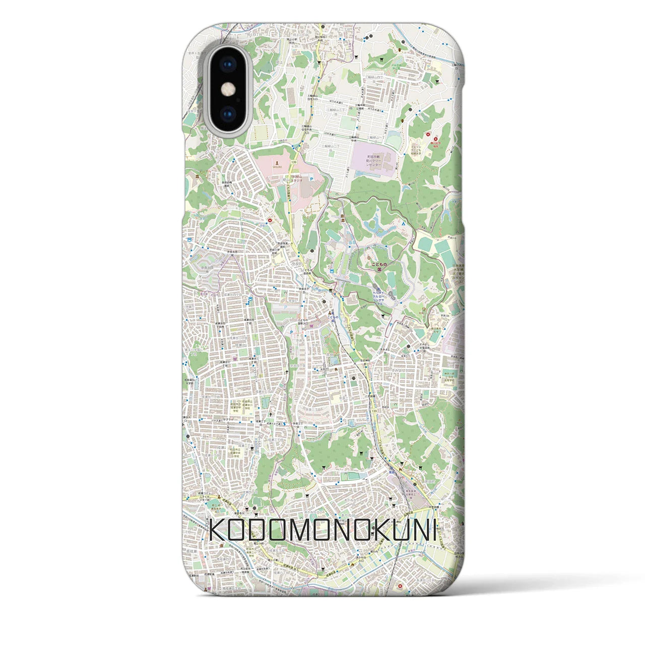 【こどもの国(神奈川県)】地図柄iPhoneケース(バックカバータイプ)