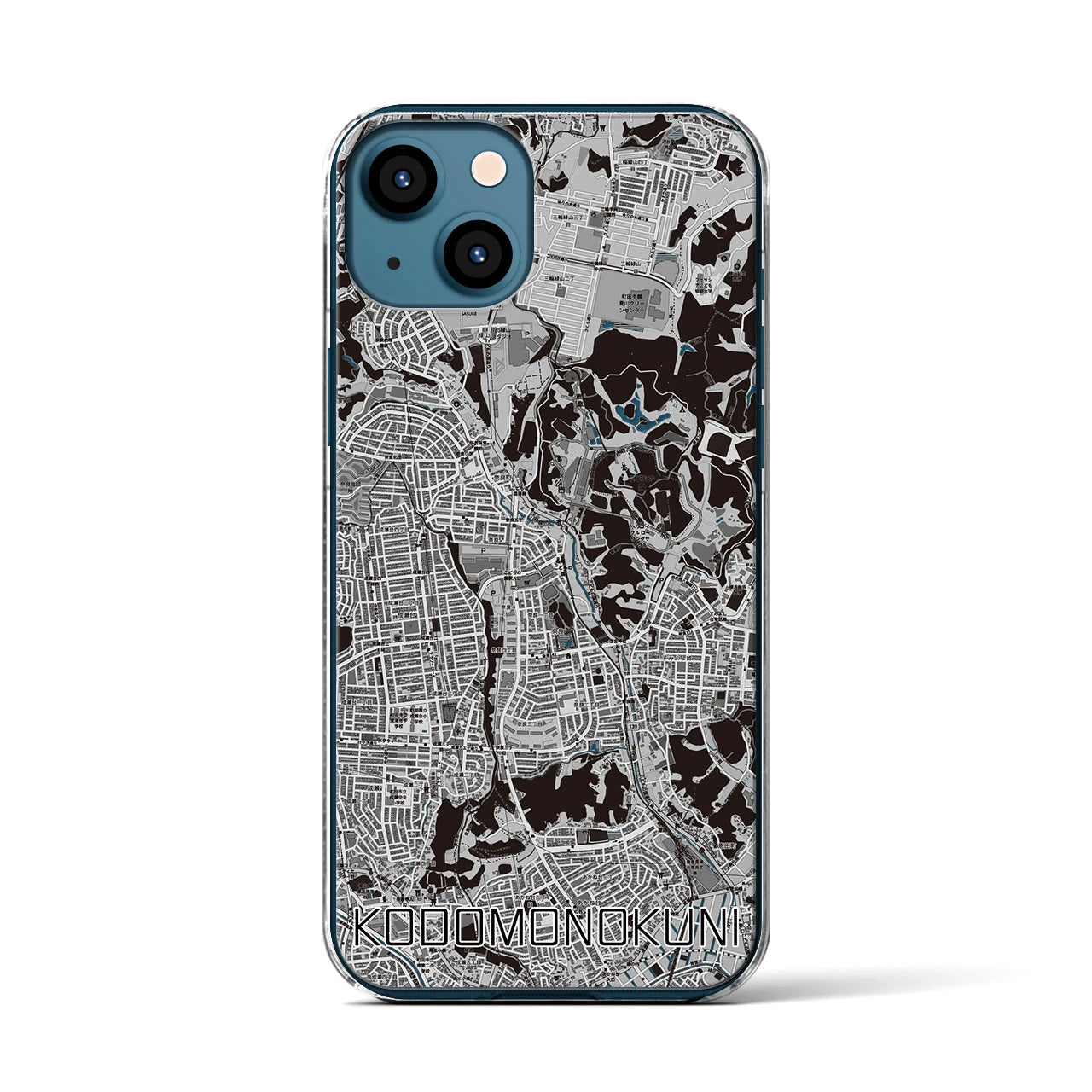 【こどもの国(神奈川県)】地図柄iPhoneケース(クリアタイプ)