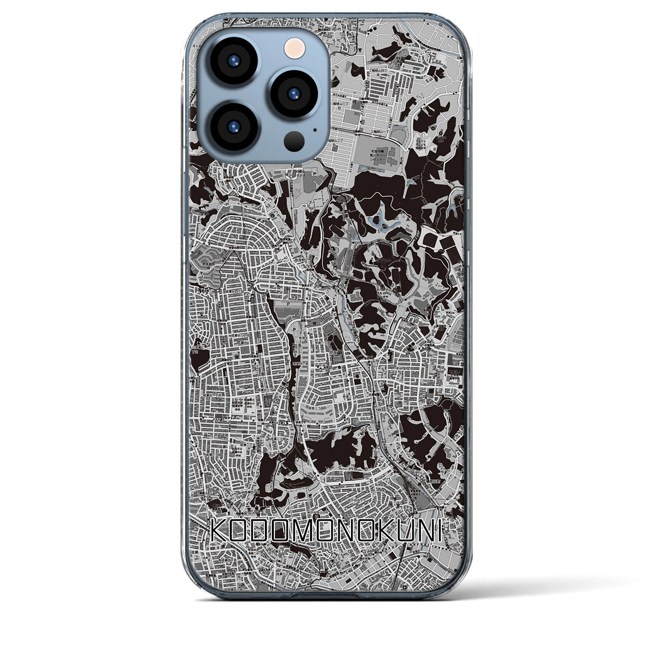 【こどもの国(神奈川県)】地図柄iPhoneケース(クリアタイプ)