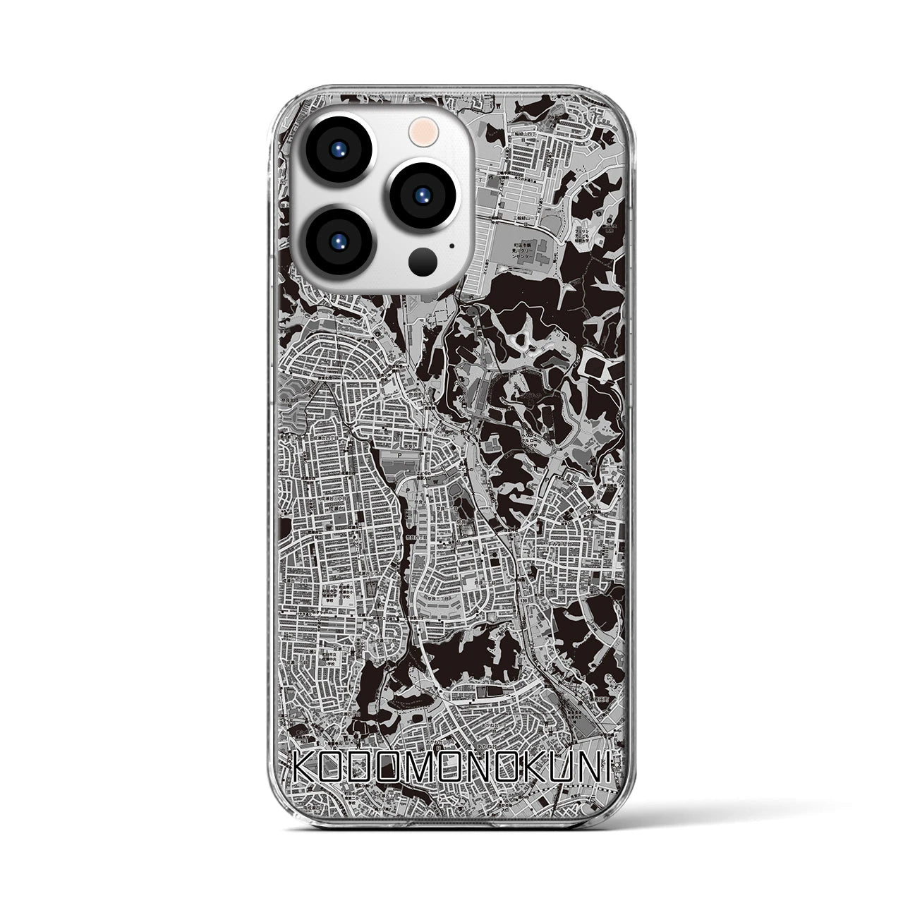 【こどもの国(神奈川県)】地図柄iPhoneケース(クリアタイプ)