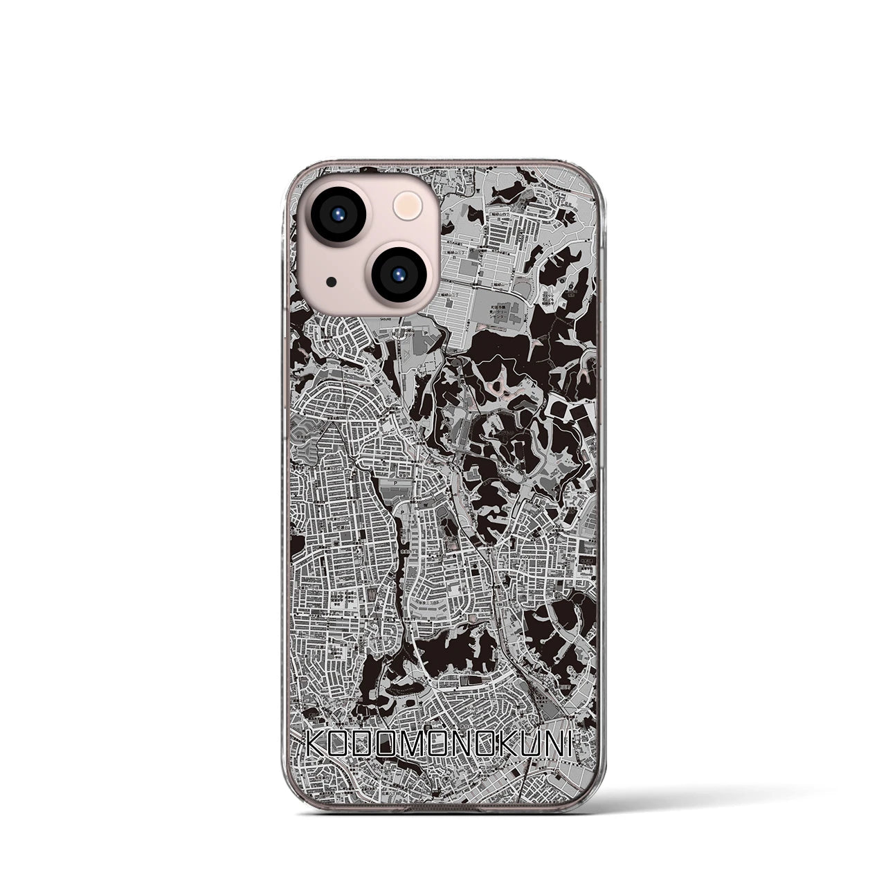 【こどもの国(神奈川県)】地図柄iPhoneケース(クリアタイプ)