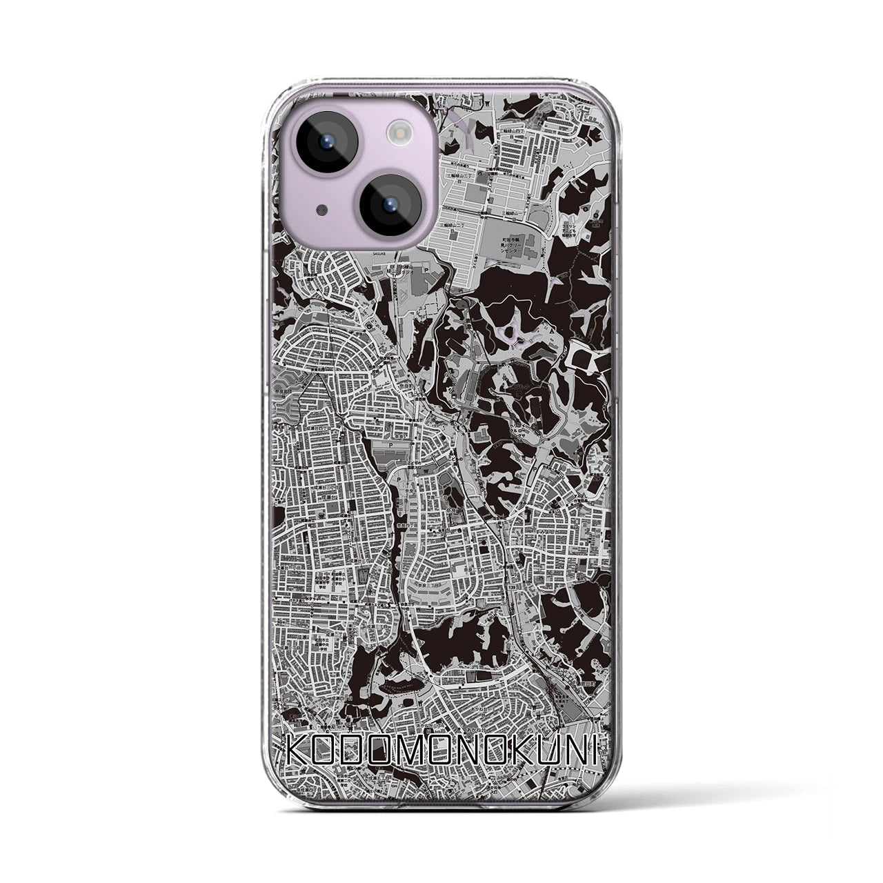 【こどもの国(神奈川県)】地図柄iPhoneケース(クリアタイプ)