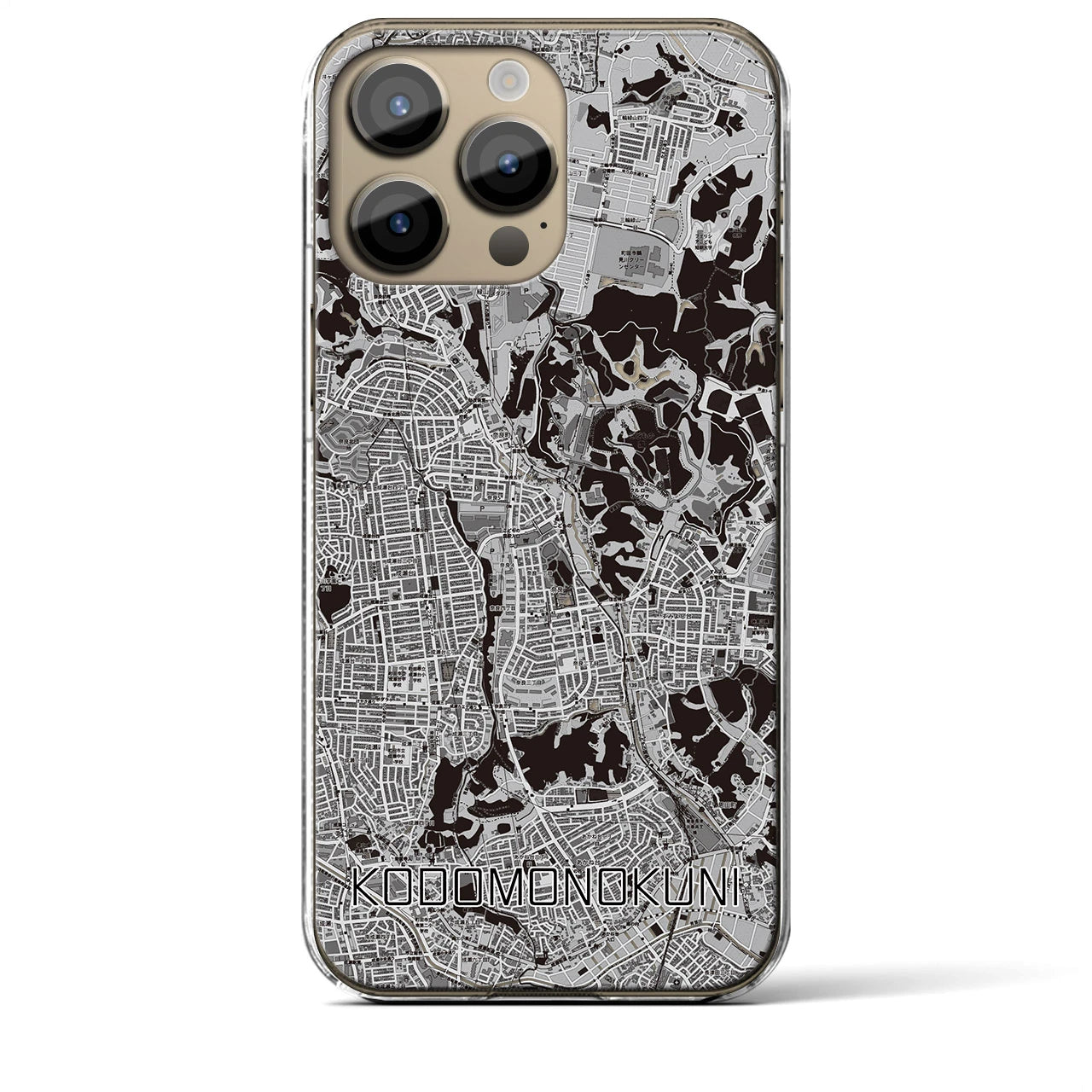 【こどもの国(神奈川県)】地図柄iPhoneケース(クリアタイプ)