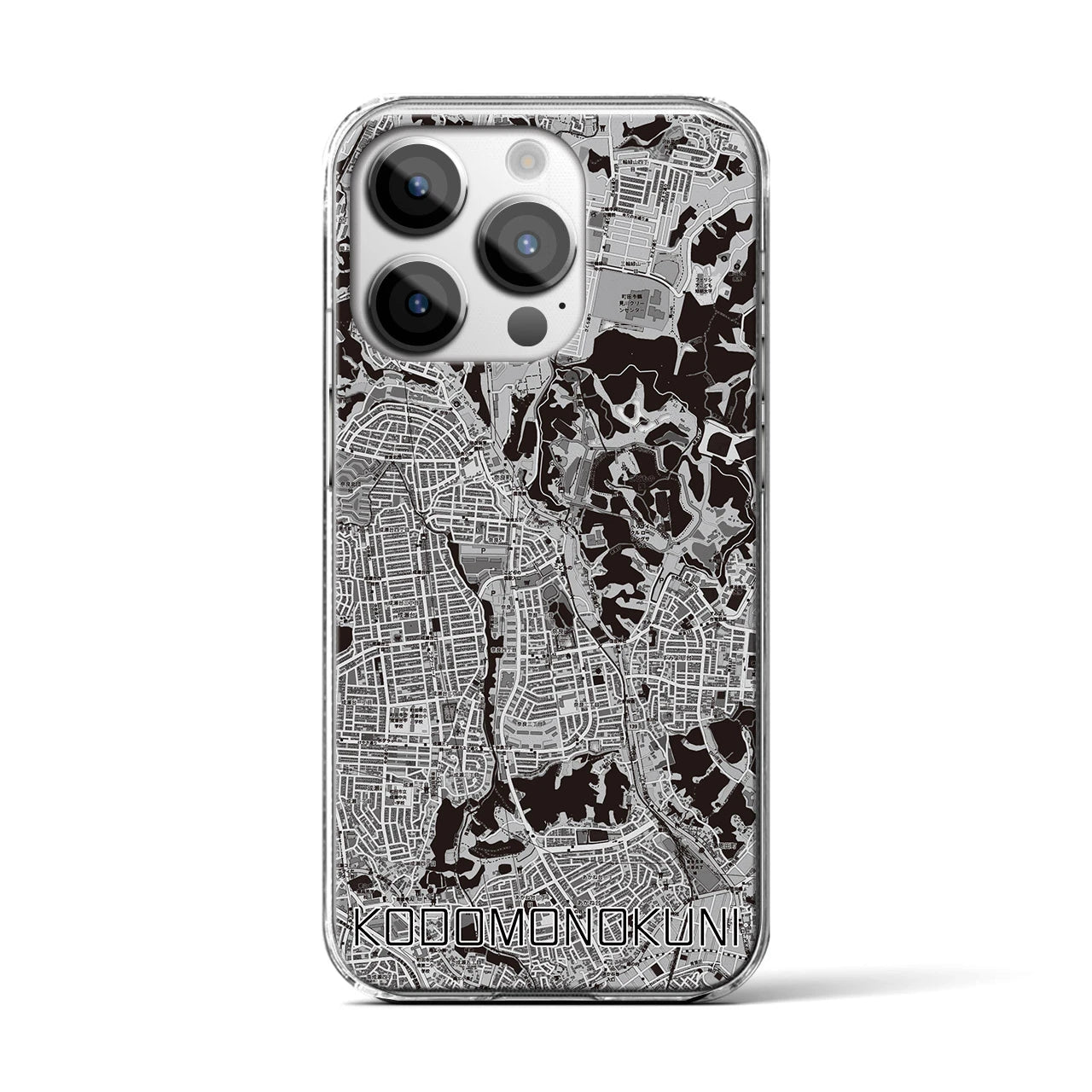 【こどもの国(神奈川県)】地図柄iPhoneケース(クリアタイプ)