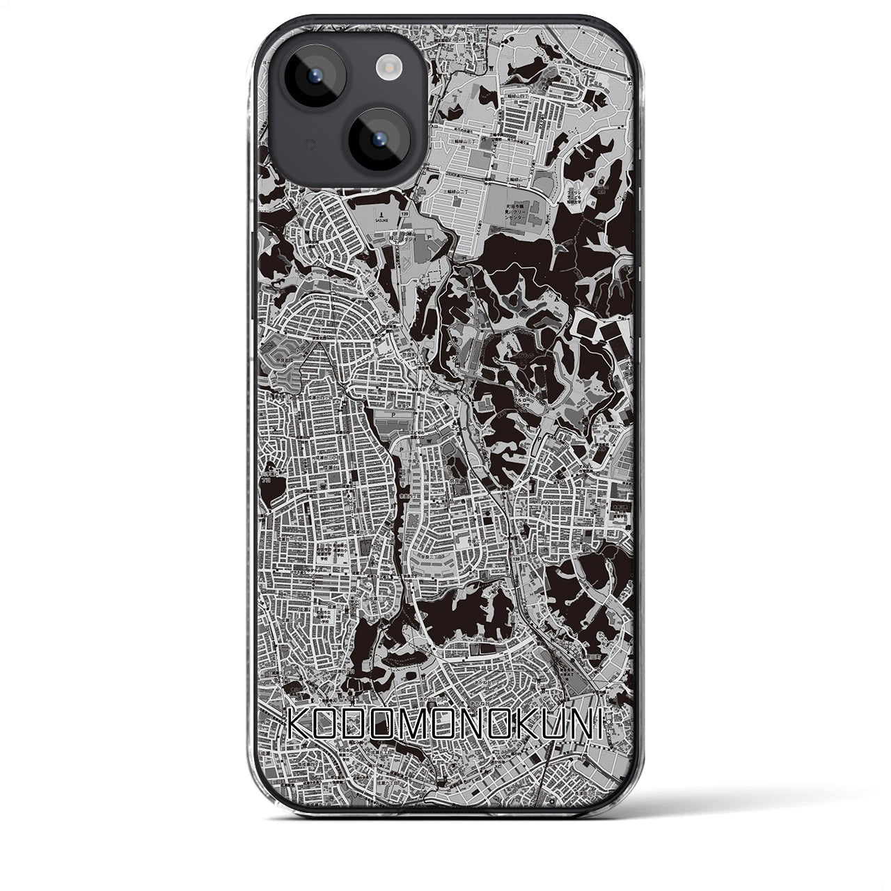 【こどもの国(神奈川県)】地図柄iPhoneケース(クリアタイプ)