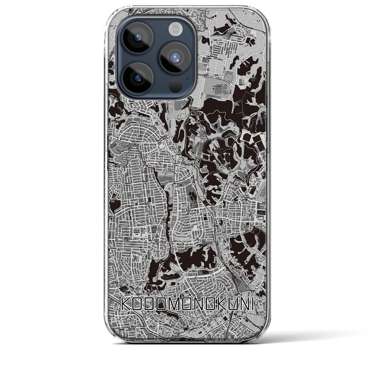 【こどもの国(神奈川県)】地図柄iPhoneケース(クリアタイプ)