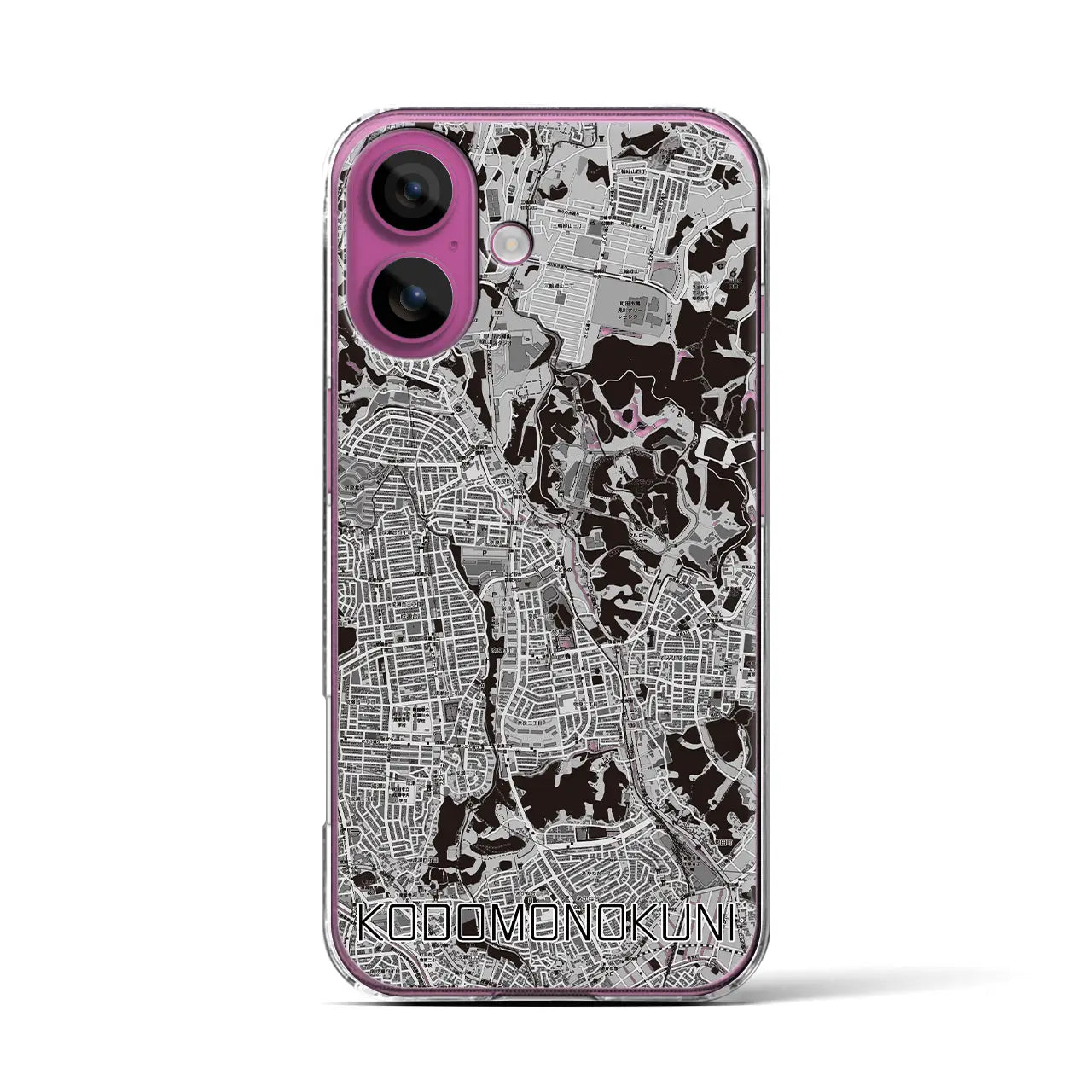 【こどもの国(神奈川県)】地図柄iPhoneケース(クリアタイプ)