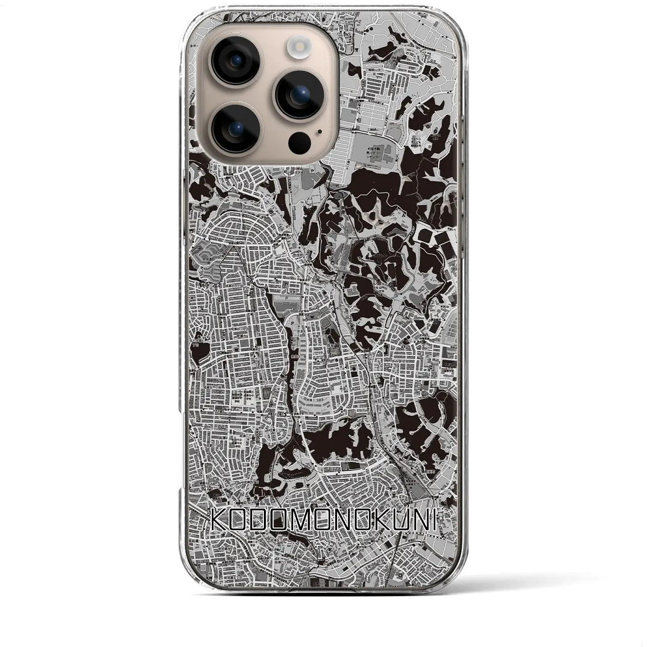 【こどもの国(神奈川県)】地図柄iPhoneケース(クリアタイプ)