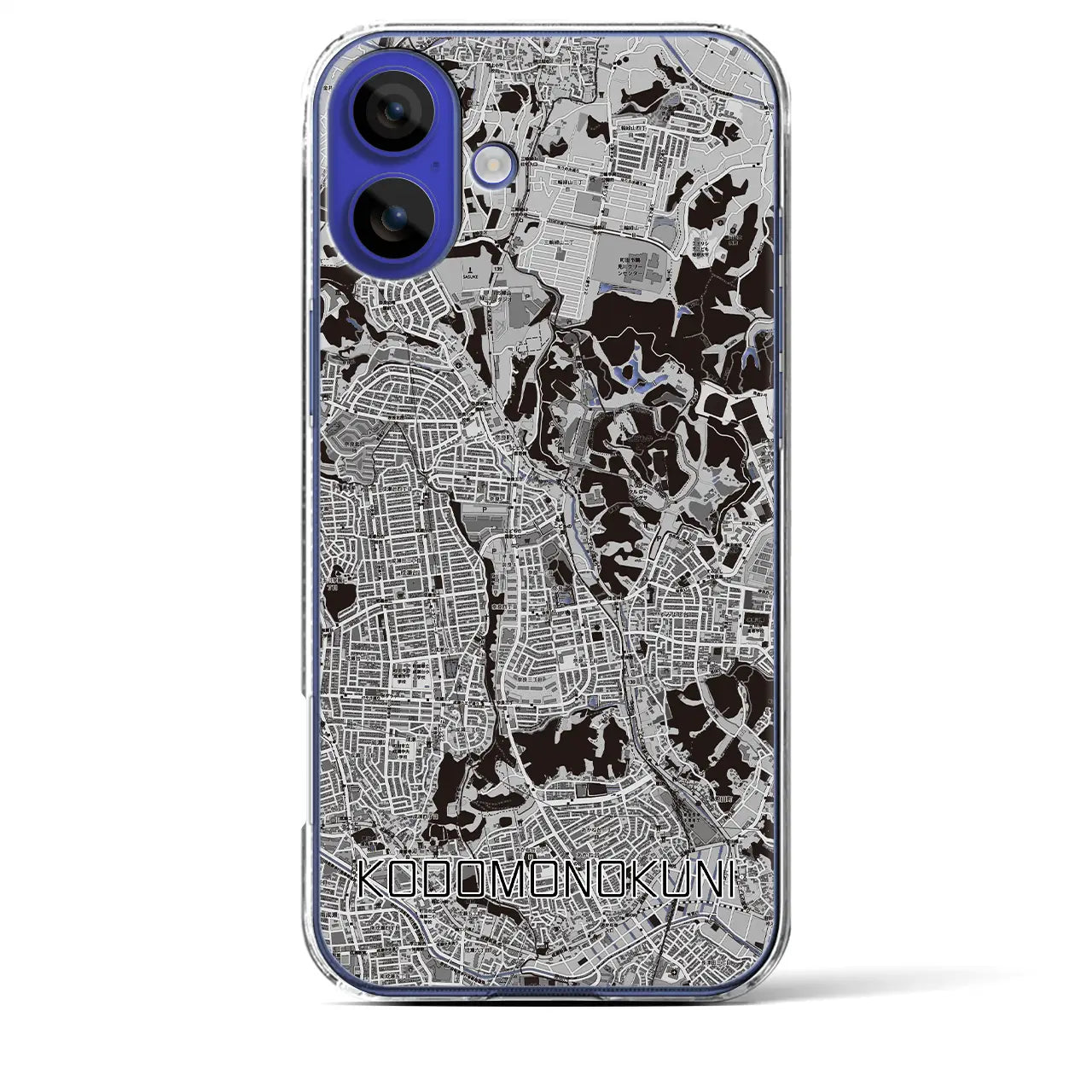 【こどもの国(神奈川県)】地図柄iPhoneケース(クリアタイプ)