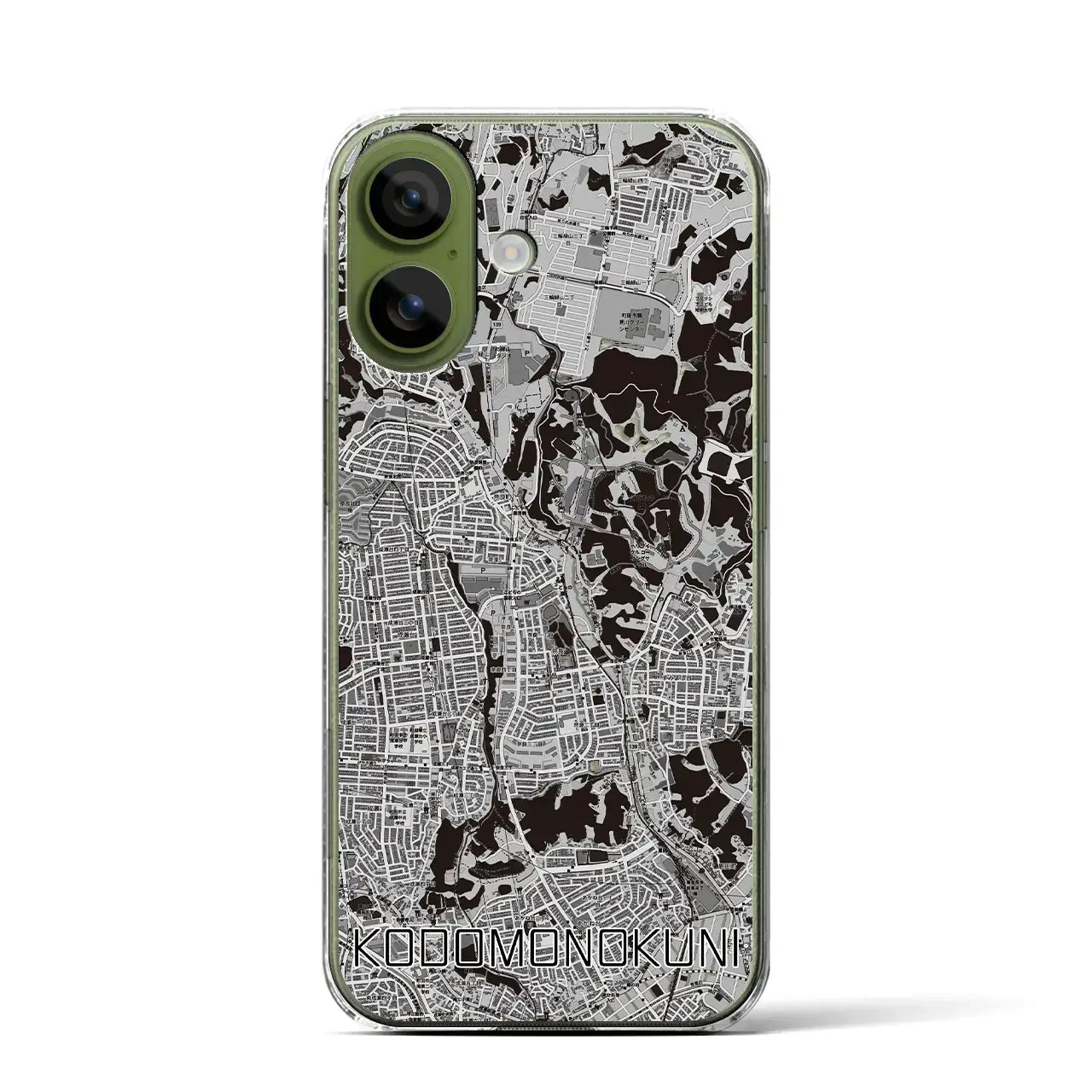 【こどもの国(神奈川県)】地図柄iPhoneケース(クリアタイプ)