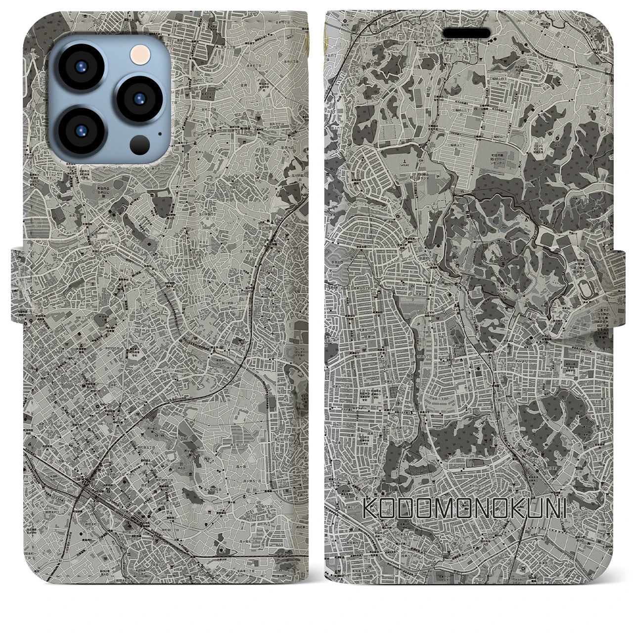 【こどもの国(神奈川県)】地図柄iPhoneケース(手帳タイプ)