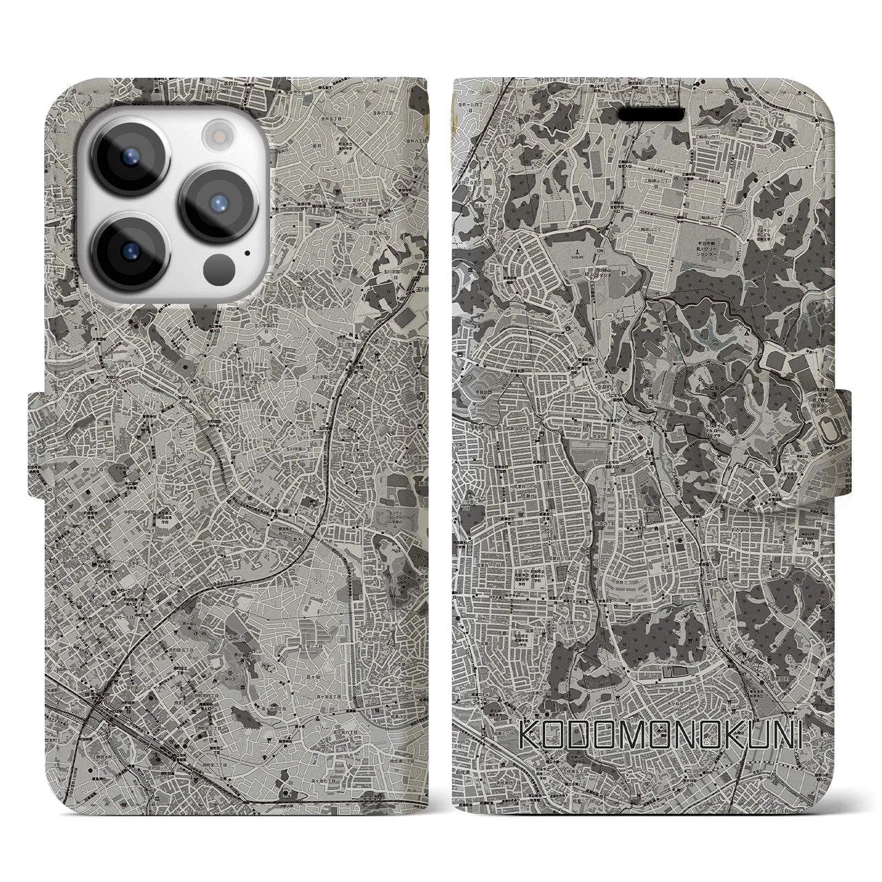 【こどもの国(神奈川県)】地図柄iPhoneケース(手帳タイプ)