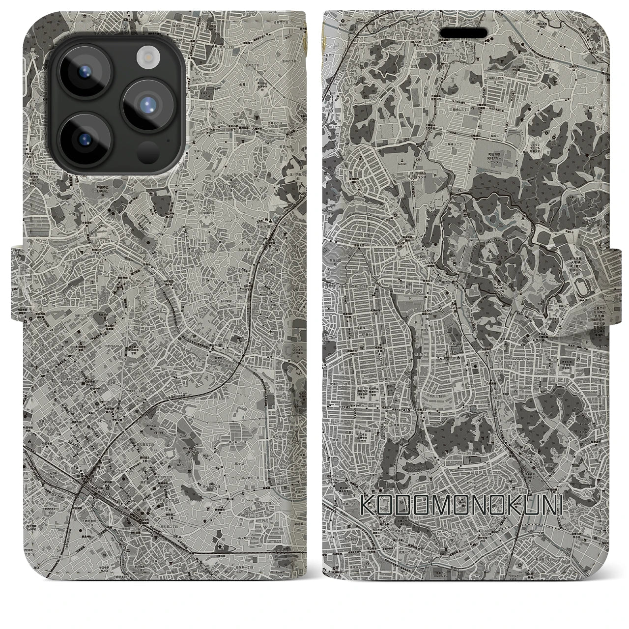 【こどもの国(神奈川県)】地図柄iPhoneケース(手帳タイプ)