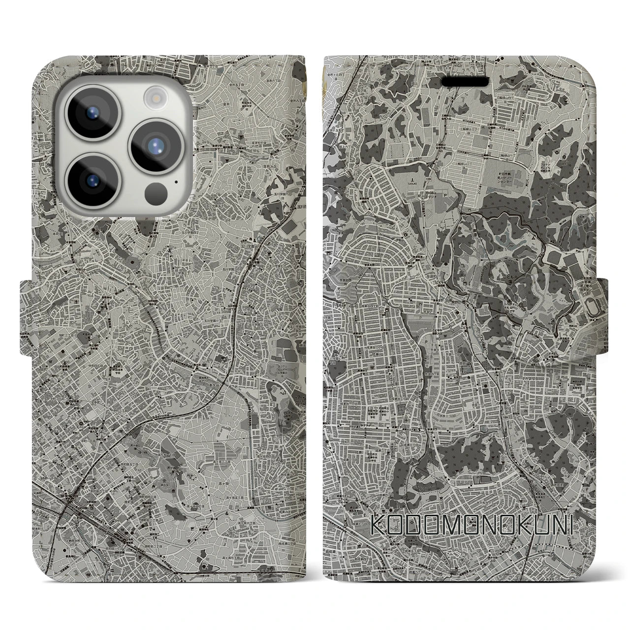 【こどもの国(神奈川県)】地図柄iPhoneケース(手帳タイプ)