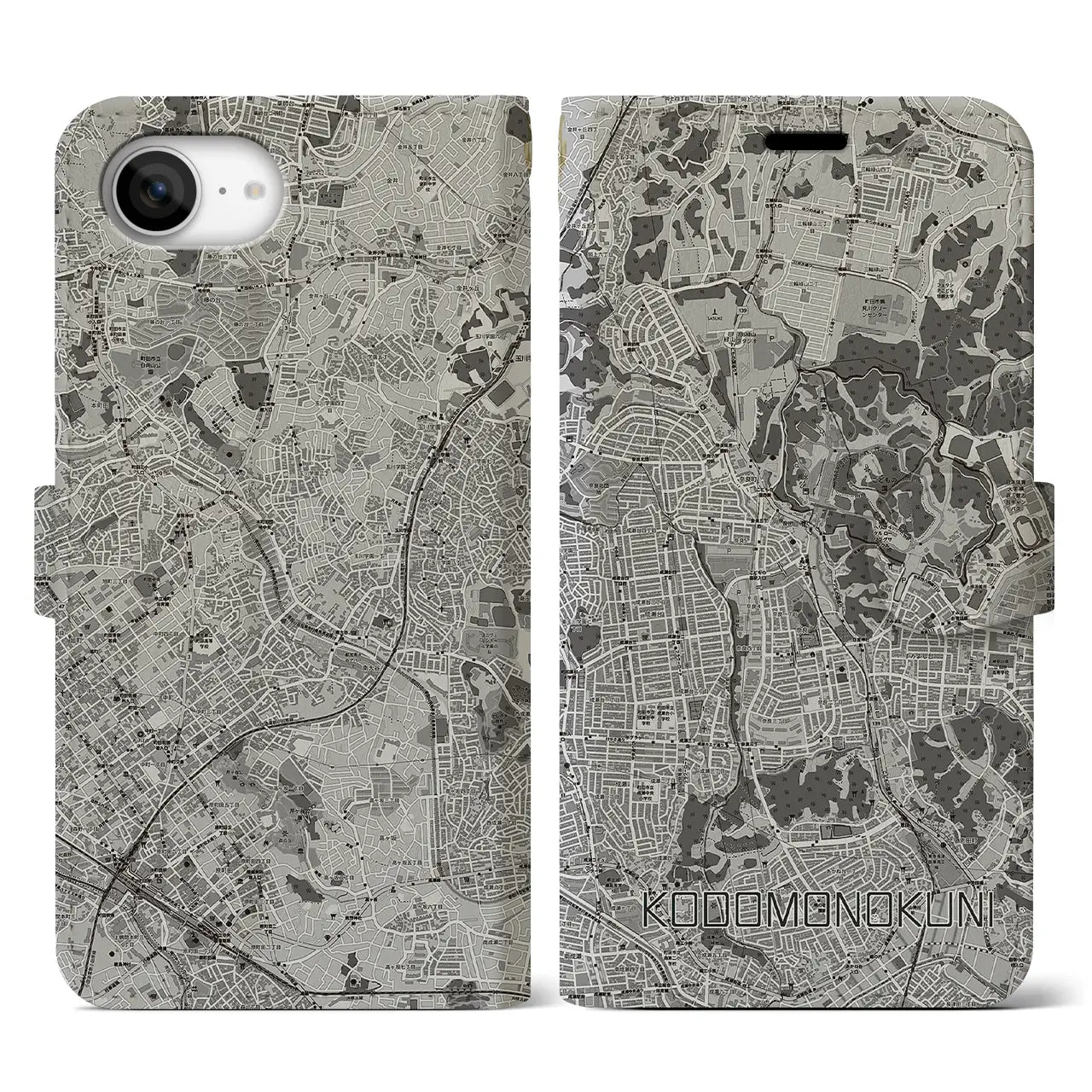 【こどもの国(神奈川県)】地図柄iPhoneケース(手帳タイプ)