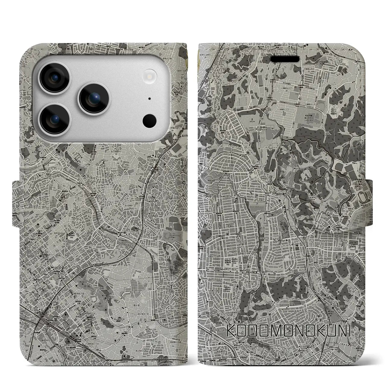 【こどもの国(神奈川県)】地図柄iPhoneケース(手帳タイプ)