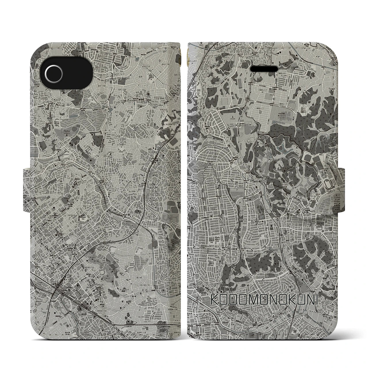 【こどもの国(神奈川県)】地図柄iPhoneケース(手帳タイプ)