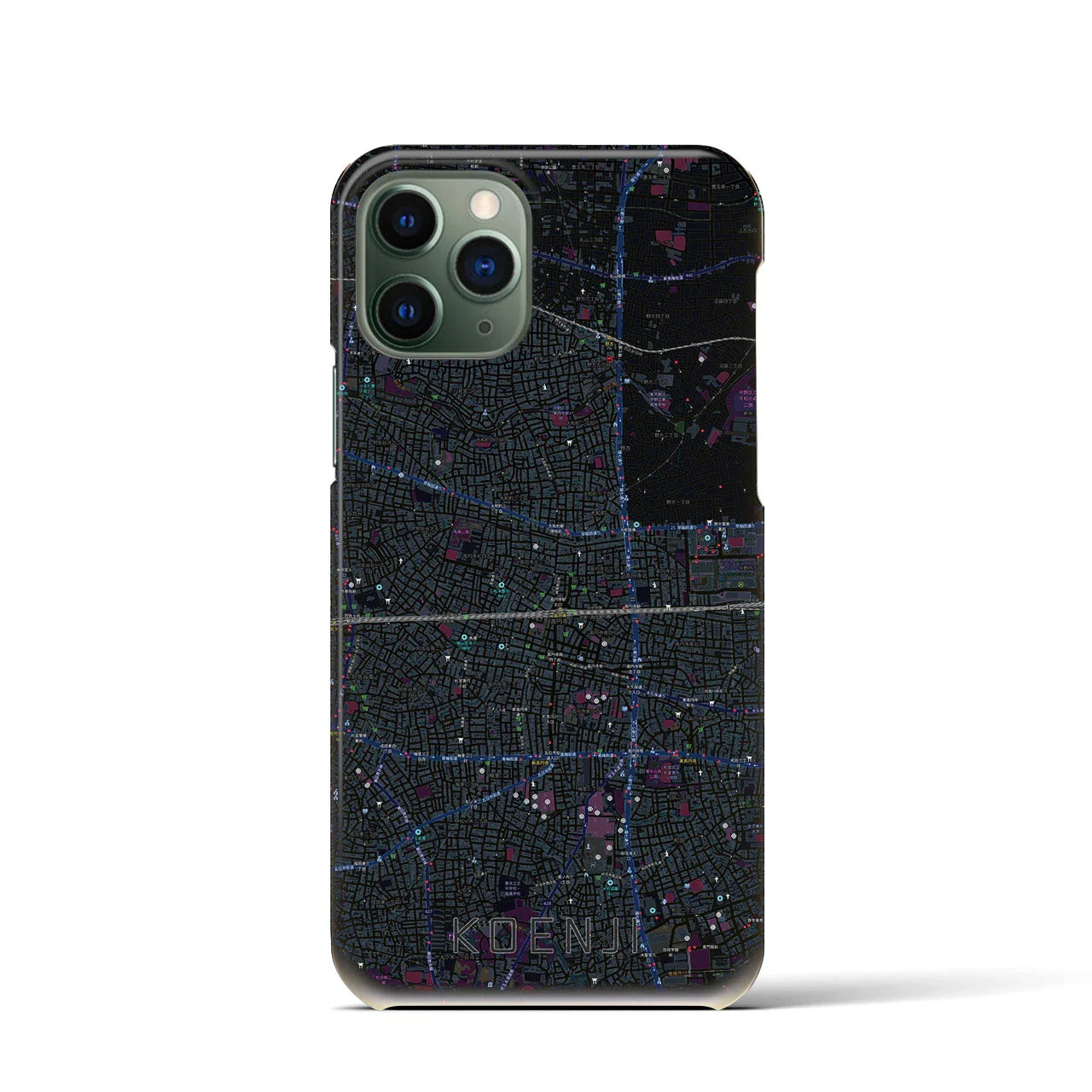 【高円寺2(東京都)】地図柄iPhoneケース(バックカバータイプ)