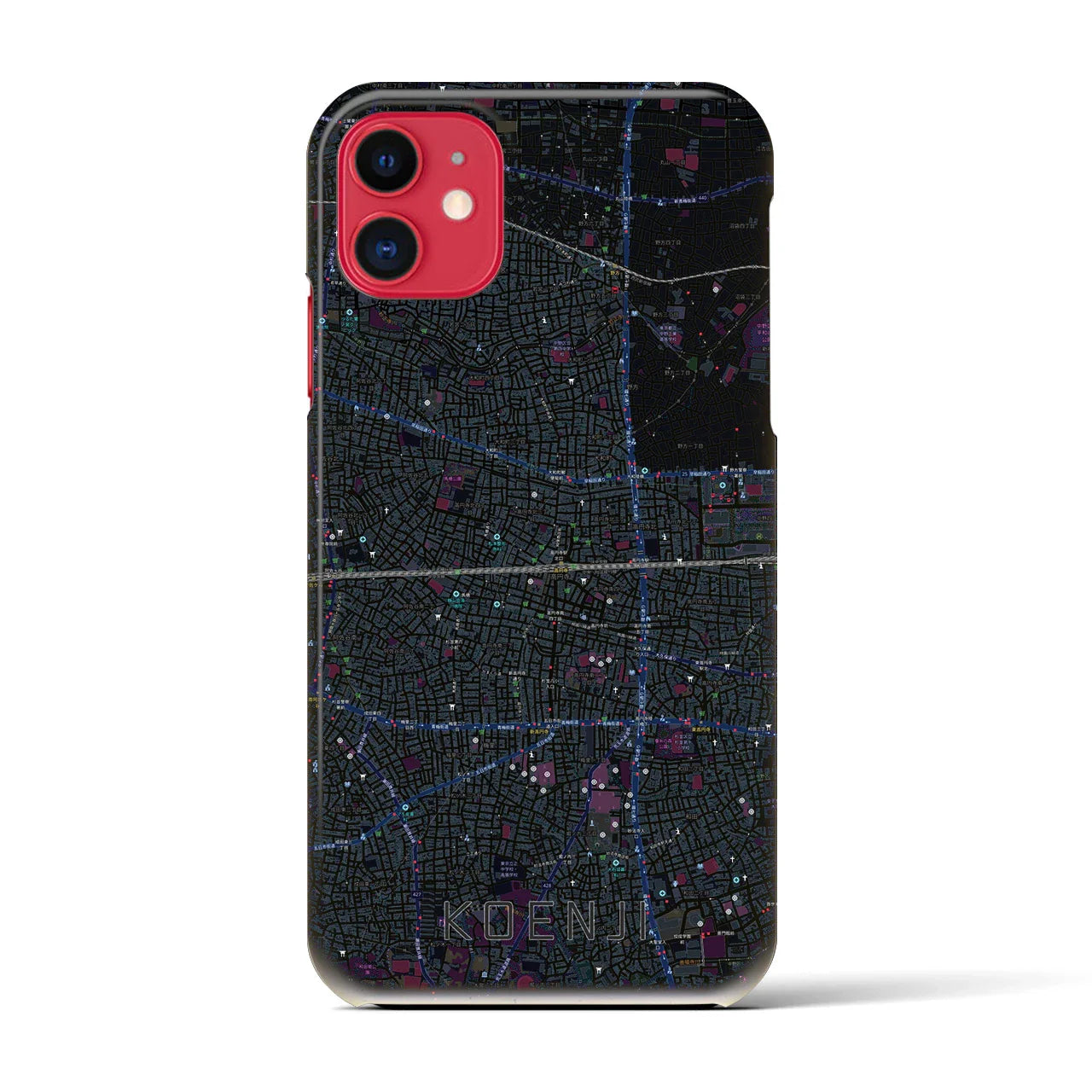 【高円寺2(東京都)】地図柄iPhoneケース(バックカバータイプ)