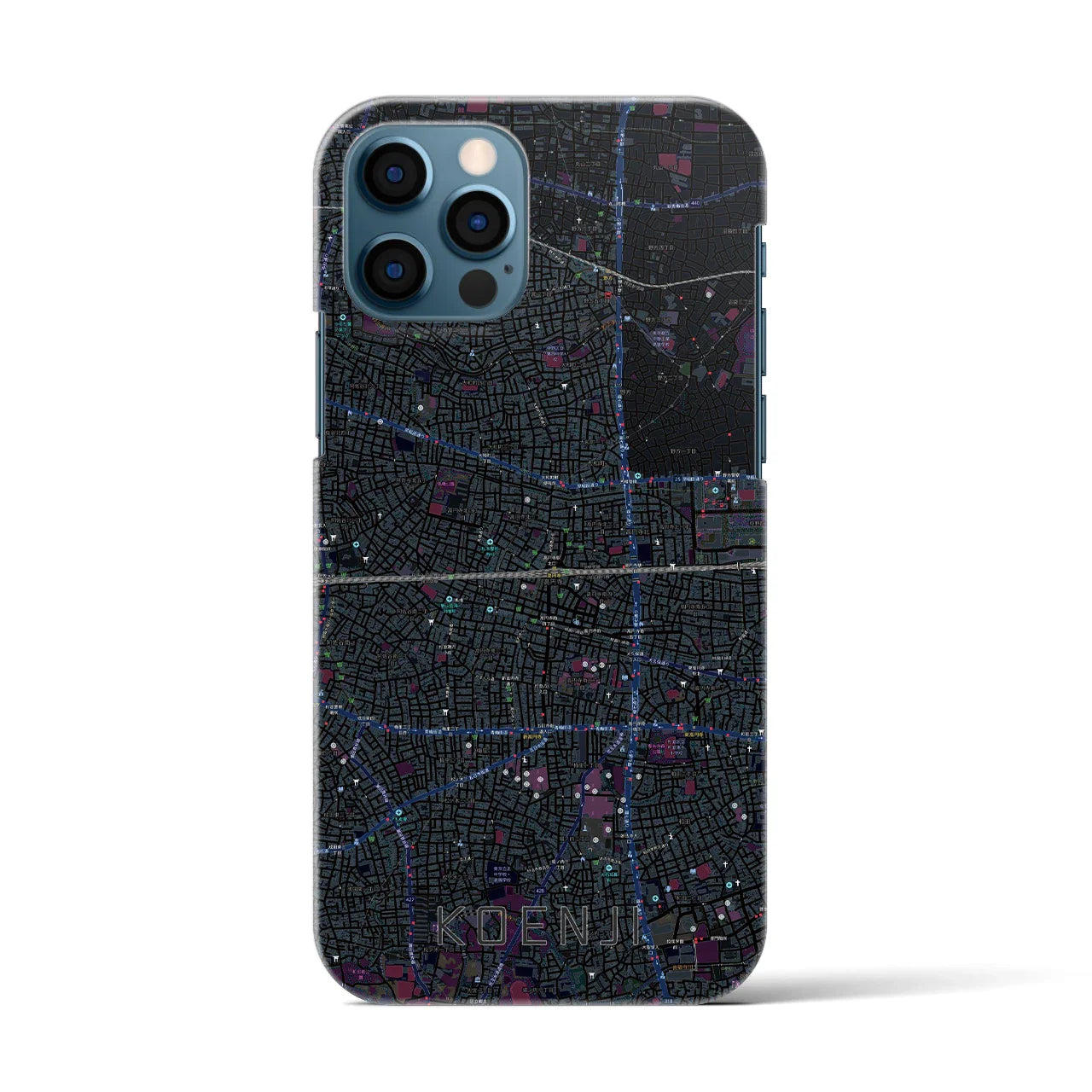 【高円寺2(東京都)】地図柄iPhoneケース(バックカバータイプ)