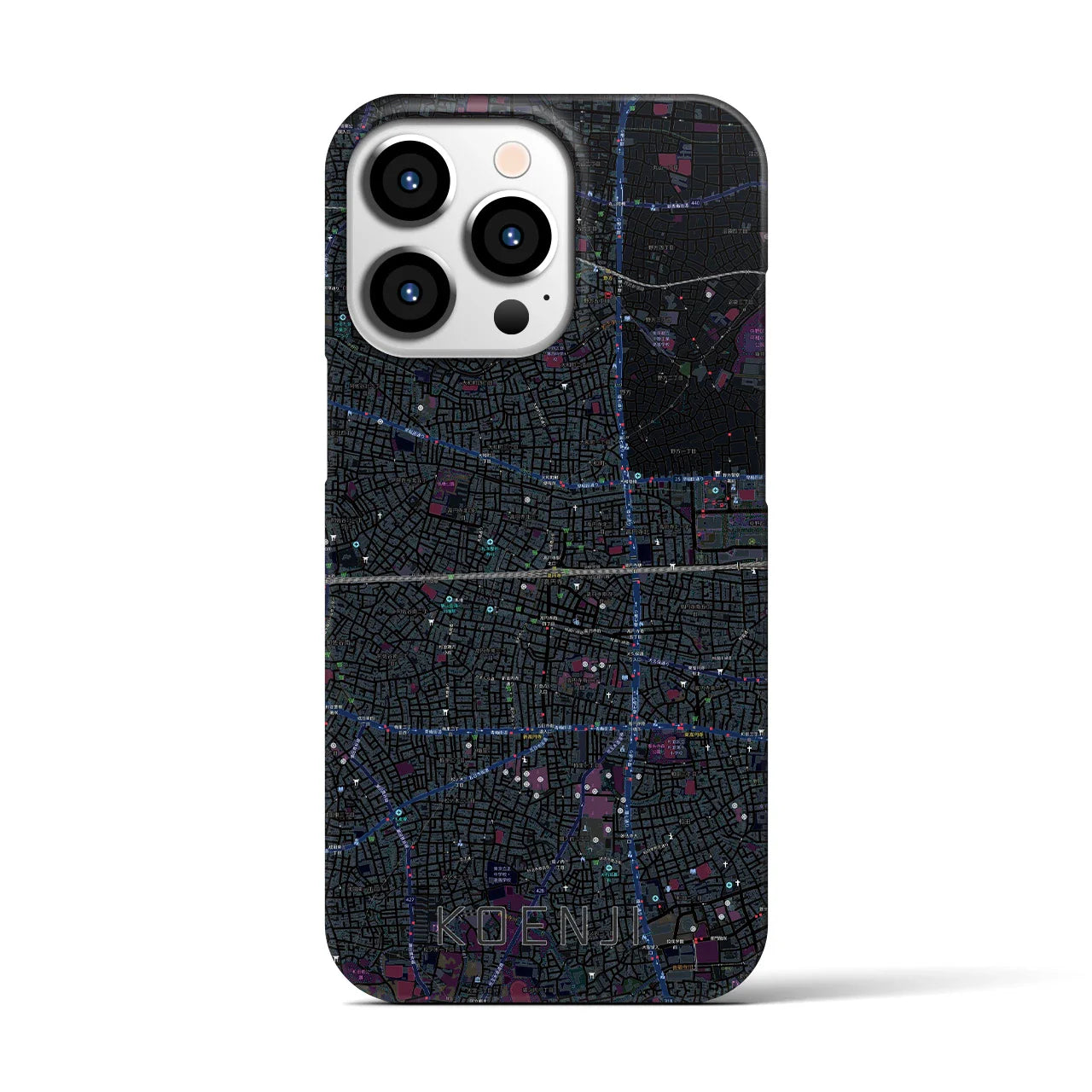 【高円寺2(東京都)】地図柄iPhoneケース(バックカバータイプ)