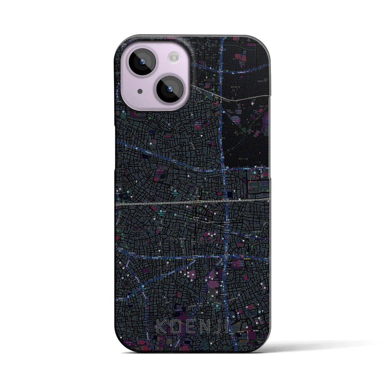 【高円寺2(東京都)】地図柄iPhoneケース(バックカバータイプ)