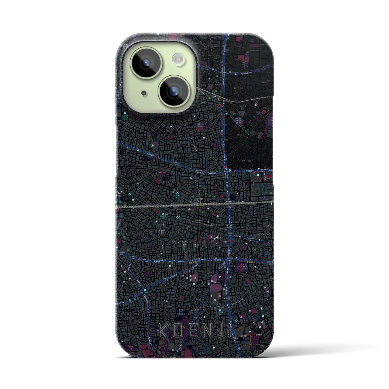 【高円寺2(東京都)】地図柄iPhoneケース(バックカバータイプ)