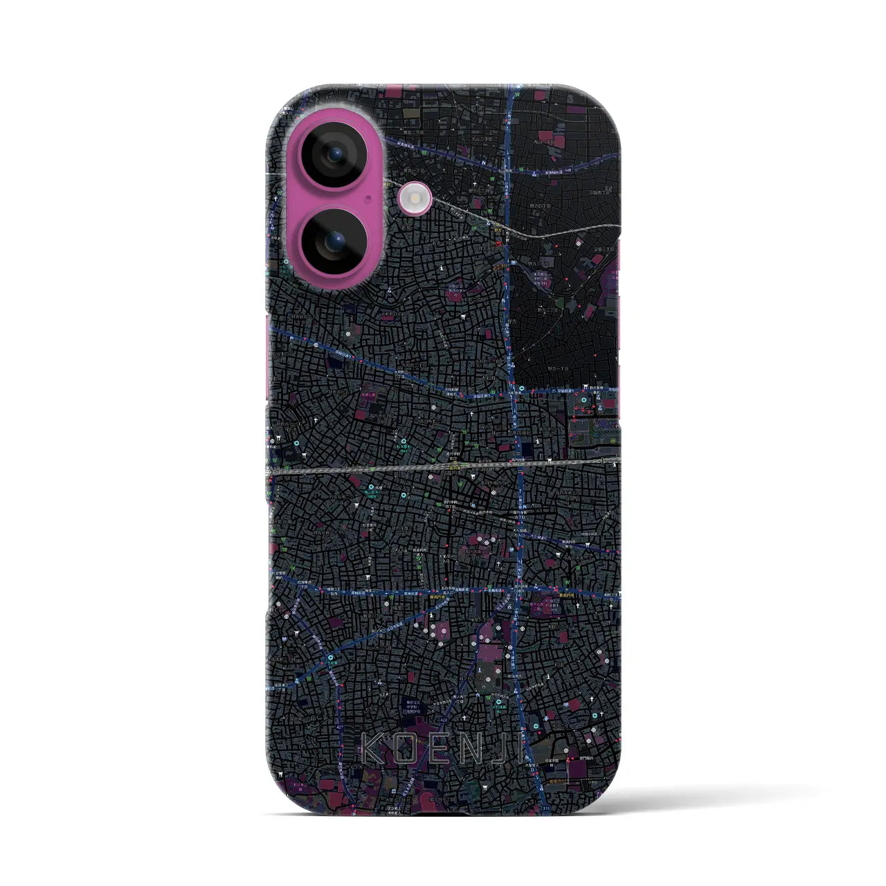 【高円寺2(東京都)】地図柄iPhoneケース(バックカバータイプ)