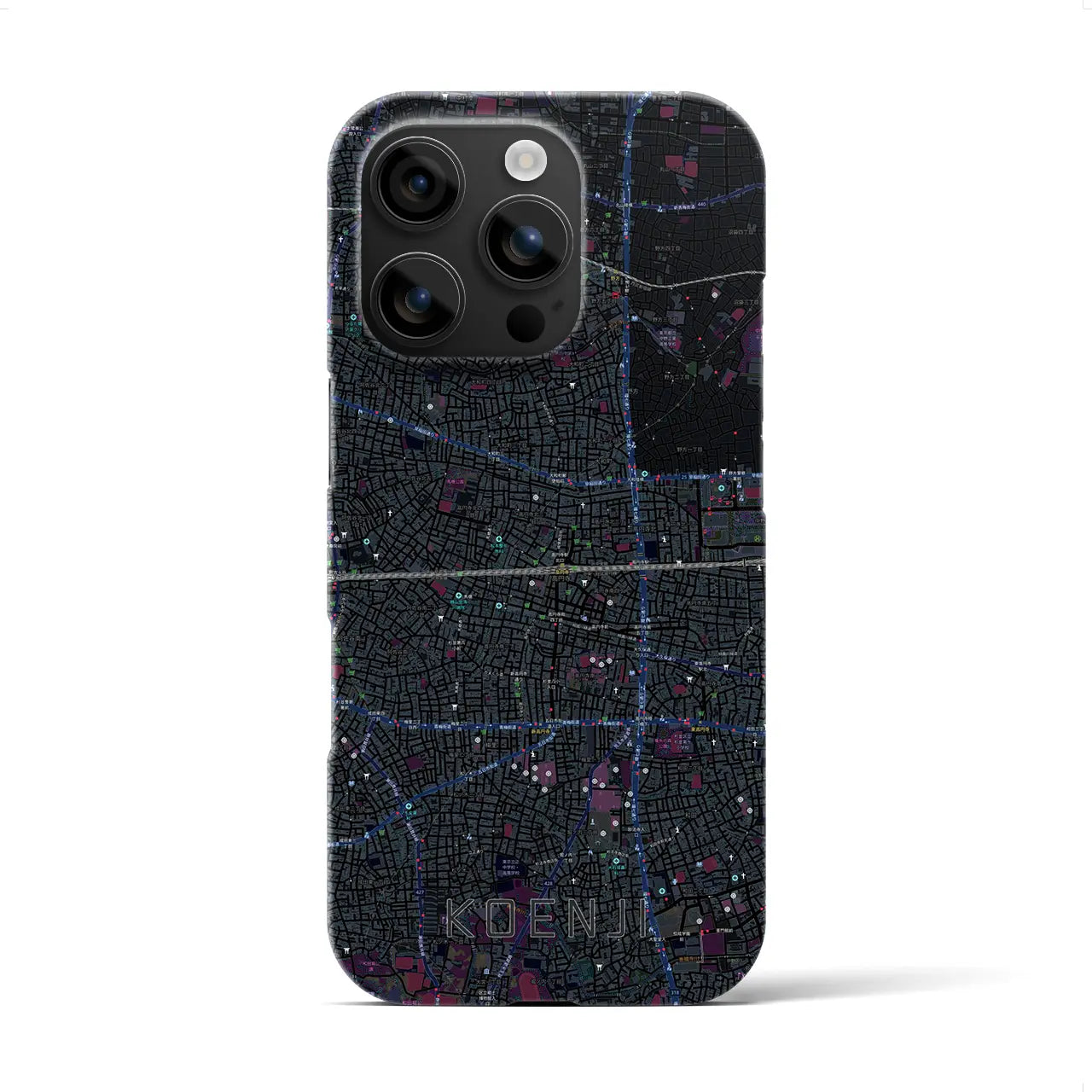 【高円寺2(東京都)】地図柄iPhoneケース(バックカバータイプ)