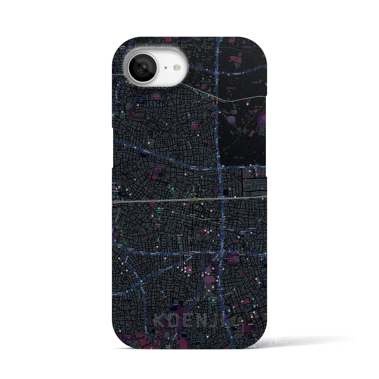 【高円寺2(東京都)】地図柄iPhoneケース(バックカバータイプ)