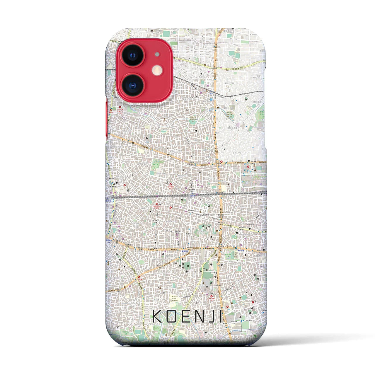 【高円寺2(東京都)】地図柄iPhoneケース(バックカバータイプ)