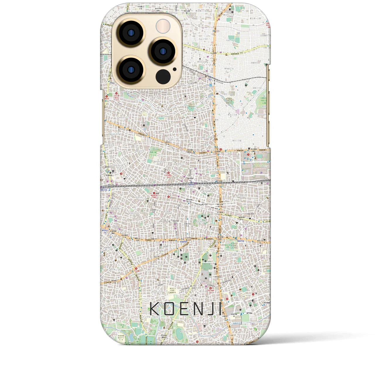 【高円寺2(東京都)】地図柄iPhoneケース(バックカバータイプ)