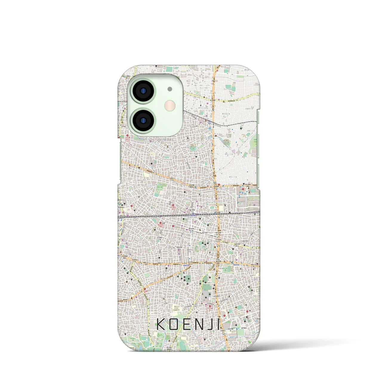 【高円寺2(東京都)】地図柄iPhoneケース(バックカバータイプ)