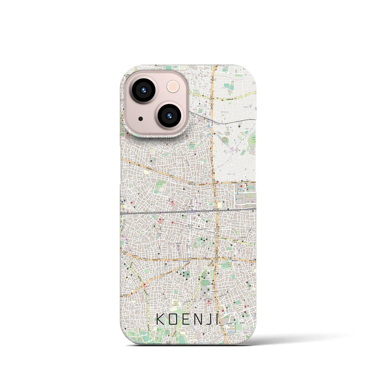 【高円寺2(東京都)】地図柄iPhoneケース(バックカバータイプ)