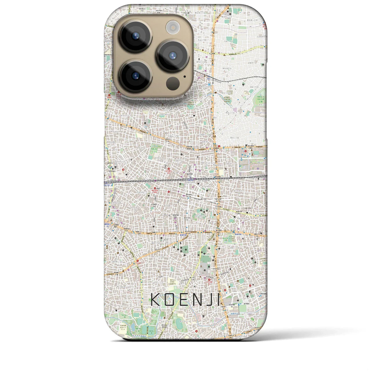 【高円寺2(東京都)】地図柄iPhoneケース(バックカバータイプ)