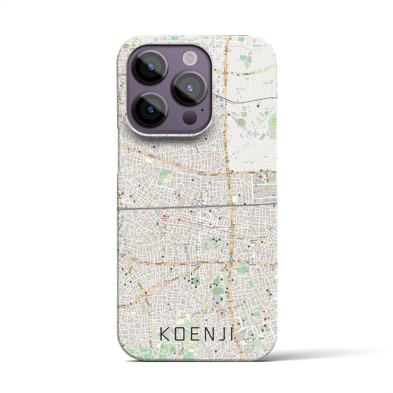【高円寺2(東京都)】地図柄iPhoneケース(バックカバータイプ)