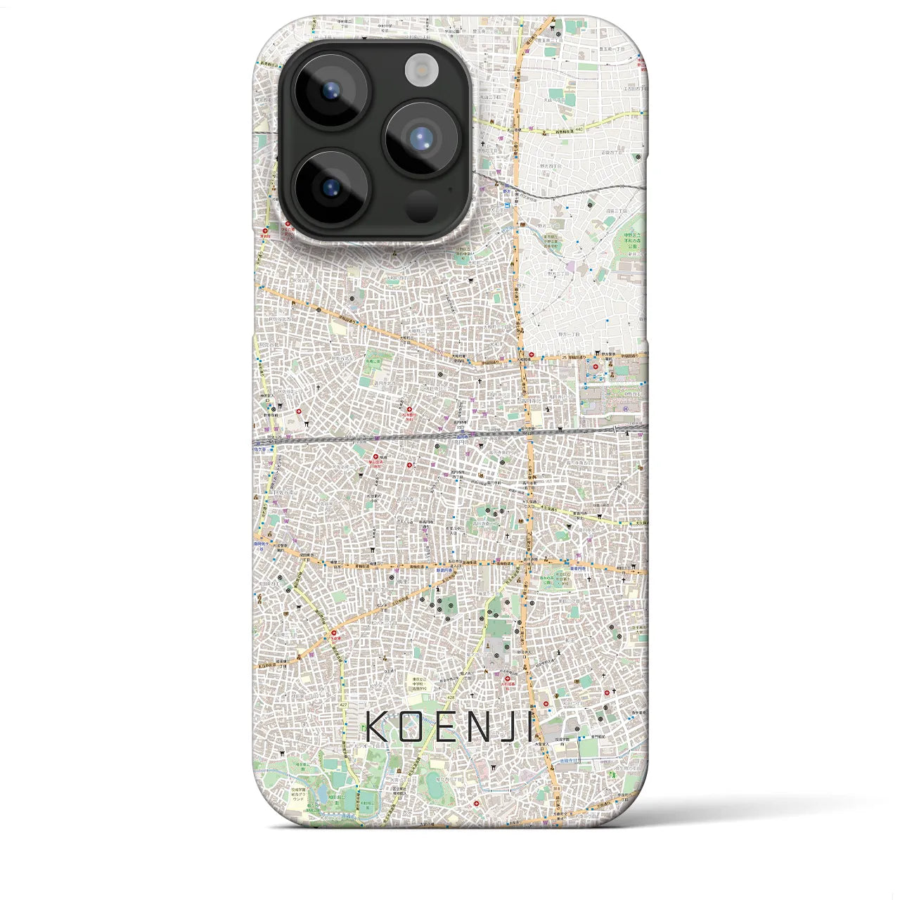 【高円寺2(東京都)】地図柄iPhoneケース(バックカバータイプ)